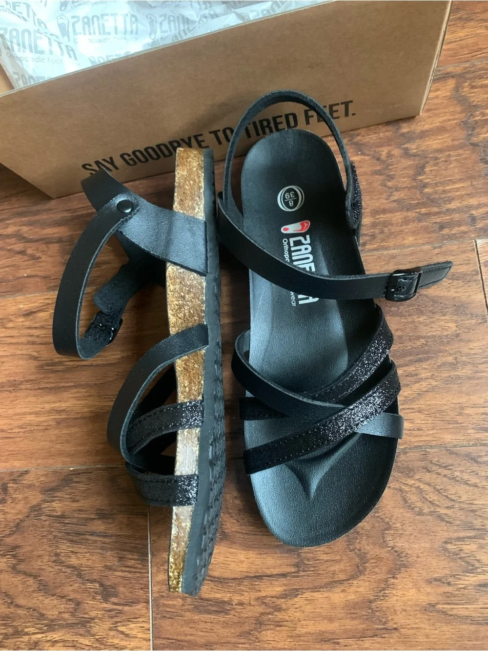 Zanetta black strappy